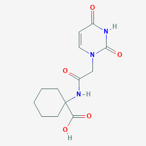 molecular formula C13H17N3O5 B7541274 1-[[2-(2,4-Dioxopyrimidin-1-yl)acetyl]amino]cyclohexane-1-carboxylic acid 