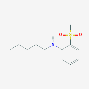 molecular formula C12H19NO2S B7541337 2-methylsulfonyl-N-pentylaniline 