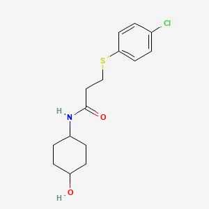 3-(4-chlorophenyl)sulfanyl-N-(4-hydroxycyclohexyl)propanamide