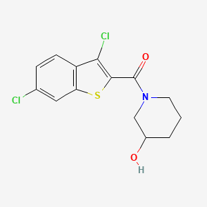 molecular formula C14H13Cl2NO2S B7541391 (3,6-Dichloro-1-benzothiophen-2-yl)-(3-hydroxypiperidin-1-yl)methanone 