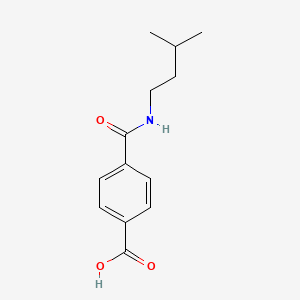 molecular formula C13H17NO3 B7541407 4-(3-Methylbutylcarbamoyl)benzoic acid 