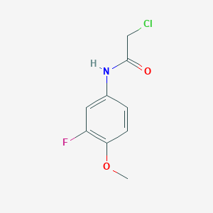 molecular formula C9H9ClFNO2 B7541418 2-chloro-N-(3-fluoro-4-methoxyphenyl)acetamide 