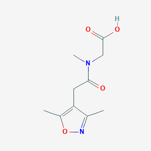 molecular formula C10H14N2O4 B7541436 2-[[2-(3,5-Dimethyl-1,2-oxazol-4-yl)acetyl]-methylamino]acetic acid 