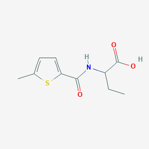molecular formula C10H13NO3S B7541444 2-[(5-Methylthiophene-2-carbonyl)amino]butanoic acid 