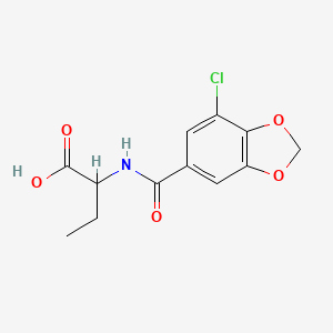 2-[(7-Chloro-1,3-benzodioxole-5-carbonyl)amino]butanoic acid