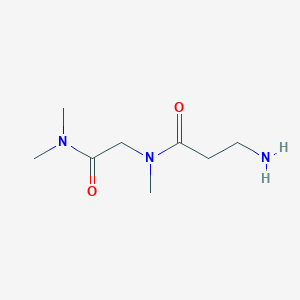molecular formula C8H17N3O2 B7541460 3-amino-N-[2-(dimethylamino)-2-oxoethyl]-N-methylpropanamide 