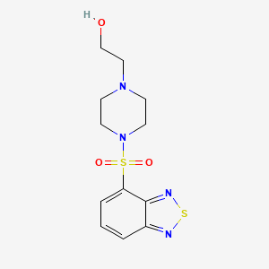 molecular formula C12H16N4O3S2 B7541484 2-[4-(2,1,3-Benzothiadiazol-4-ylsulfonyl)piperazin-1-yl]ethanol 