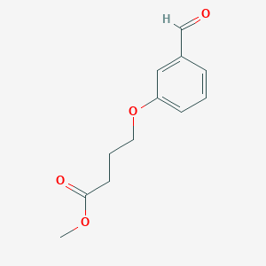 molecular formula C12H14O4 B7541488 4-(3-甲酰基苯氧基)丁酸甲酯 