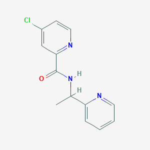 molecular formula C13H12ClN3O B7541500 4-chloro-N-(1-pyridin-2-ylethyl)pyridine-2-carboxamide 