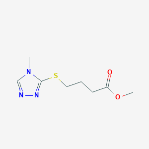 molecular formula C8H13N3O2S B7541510 Methyl 4-[(4-methyl-1,2,4-triazol-3-yl)sulfanyl]butanoate 