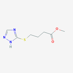 molecular formula C7H11N3O2S B7541516 methyl 4-(1H-1,2,4-triazol-5-ylsulfanyl)butanoate 