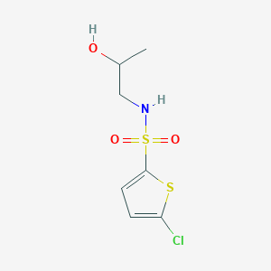molecular formula C7H10ClNO3S2 B7541520 5-chloro-N-(2-hydroxypropyl)thiophene-2-sulfonamide 