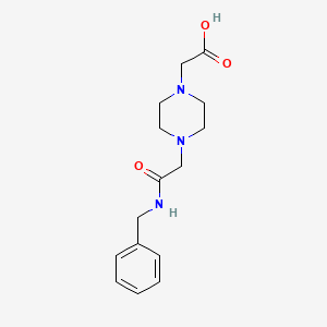 molecular formula C15H21N3O3 B7541540 2-[4-[2-(Benzylamino)-2-oxoethyl]piperazin-1-yl]acetic acid 