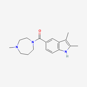 molecular formula C17H23N3O B7541566 (2,3-dimethyl-1H-indol-5-yl)-(4-methyl-1,4-diazepan-1-yl)methanone 