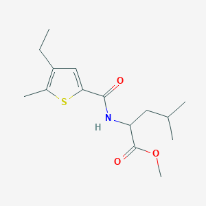 Methyl 2-[(4-ethyl-5-methylthiophene-2-carbonyl)amino]-4-methylpentanoate