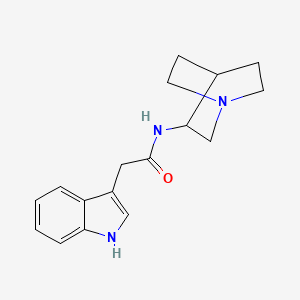 molecular formula C17H21N3O B7541578 N-(1-azabicyclo[2.2.2]octan-3-yl)-2-(1H-indol-3-yl)acetamide 