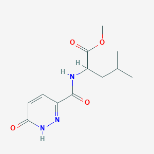 molecular formula C12H17N3O4 B7541590 methyl 4-methyl-2-[(6-oxo-1H-pyridazine-3-carbonyl)amino]pentanoate 