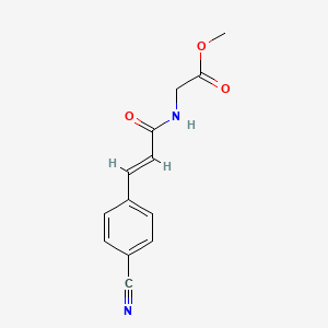 molecular formula C13H12N2O3 B7541597 methyl 2-[[(E)-3-(4-cyanophenyl)prop-2-enoyl]amino]acetate 