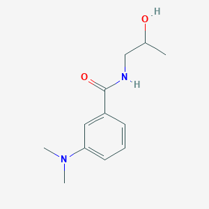 molecular formula C12H18N2O2 B7541602 3-(dimethylamino)-N-(2-hydroxypropyl)benzamide 