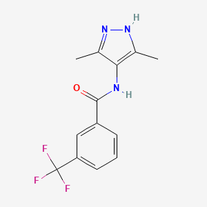 molecular formula C13H12F3N3O B7541617 N-(3,5-dimethyl-1H-pyrazol-4-yl)-3-(trifluoromethyl)benzamide 