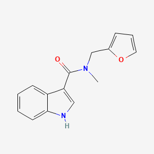 molecular formula C15H14N2O2 B7541625 N-(furan-2-ylmethyl)-N-methyl-1H-indole-3-carboxamide 