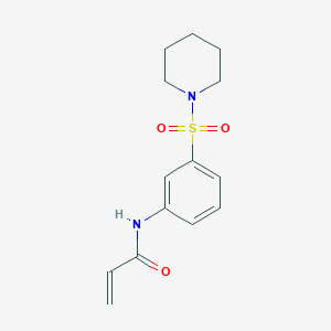 molecular formula C14H18N2O3S B7541638 N-(3-piperidin-1-ylsulfonylphenyl)prop-2-enamide 