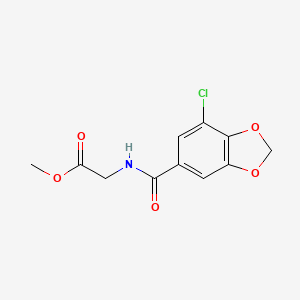 molecular formula C11H10ClNO5 B7541666 Methyl 2-[(7-chloro-1,3-benzodioxole-5-carbonyl)amino]acetate 