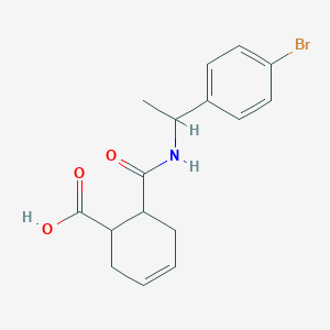 molecular formula C16H18BrNO3 B7541689 6-[1-(4-Bromophenyl)ethylcarbamoyl]cyclohex-3-ene-1-carboxylic acid 