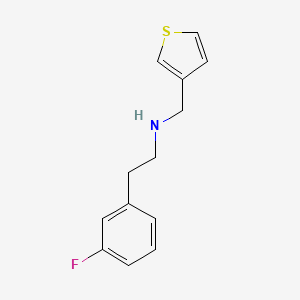 molecular formula C13H14FNS B7541714 2-(3-fluorophenyl)-N-(thiophen-3-ylmethyl)ethanamine 
