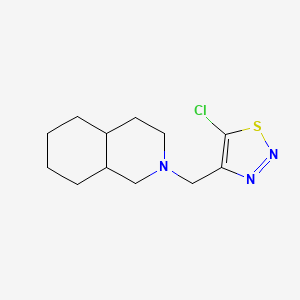 molecular formula C12H18ClN3S B7541741 4-(3,4,4a,5,6,7,8,8a-octahydro-1H-isoquinolin-2-ylmethyl)-5-chlorothiadiazole 
