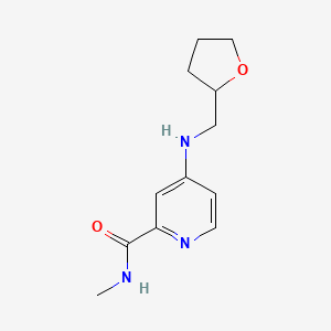 molecular formula C12H17N3O2 B7541749 N-methyl-4-(oxolan-2-ylmethylamino)pyridine-2-carboxamide 
