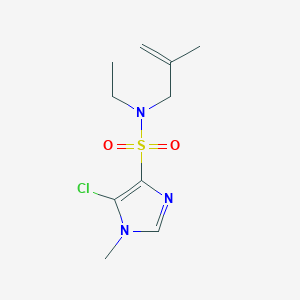 molecular formula C10H16ClN3O2S B7541772 5-chloro-N-ethyl-1-methyl-N-(2-methylprop-2-enyl)imidazole-4-sulfonamide 