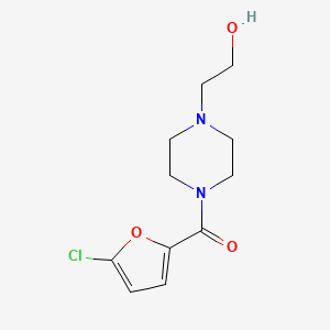 molecular formula C11H15ClN2O3 B7541784 (5-Chlorofuran-2-yl)-[4-(2-hydroxyethyl)piperazin-1-yl]methanone 