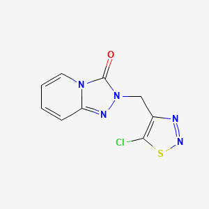 molecular formula C9H6ClN5OS B7541785 2-[(5-Chlorothiadiazol-4-yl)methyl]-[1,2,4]triazolo[4,3-a]pyridin-3-one 