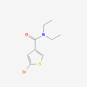 molecular formula C9H12BrNOS B7541797 5-bromo-N,N-diethylthiophene-3-carboxamide 