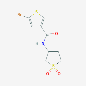 molecular formula C9H10BrNO3S2 B7541809 5-bromo-N-(1,1-dioxothiolan-3-yl)thiophene-3-carboxamide 