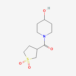 molecular formula C10H17NO4S B7541818 (1,1-Dioxothiolan-3-yl)-(4-hydroxypiperidin-1-yl)methanone 