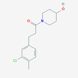 molecular formula C15H20ClNO2 B7541832 3-(3-Chloro-4-methylphenyl)-1-(4-hydroxypiperidin-1-yl)propan-1-one 