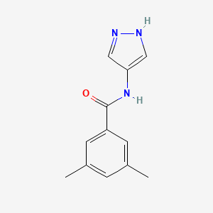 molecular formula C12H13N3O B7541845 3,5-dimethyl-N-(1H-pyrazol-4-yl)benzamide 