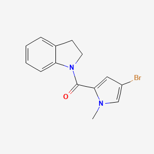 molecular formula C14H13BrN2O B7541854 (4-Bromo-1-methylpyrrol-2-yl)-(2,3-dihydroindol-1-yl)methanone 