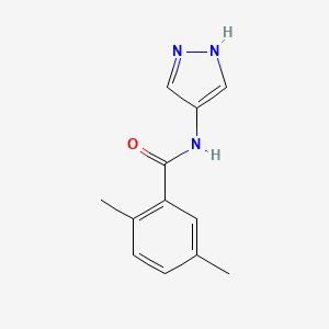 molecular formula C12H13N3O B7541856 2,5-dimethyl-N-(1H-pyrazol-4-yl)benzamide 