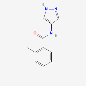 molecular formula C12H13N3O B7541866 2,4-dimethyl-N-(1H-pyrazol-4-yl)benzamide 