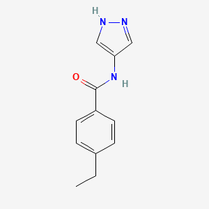 molecular formula C12H13N3O B7541872 4-ethyl-N-(1H-pyrazol-4-yl)benzamide 
