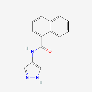 molecular formula C14H11N3O B7541881 N-(1H-pyrazol-4-yl)naphthalene-1-carboxamide 