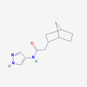 molecular formula C12H17N3O B7541886 2-(2-bicyclo[2.2.1]heptanyl)-N-(1H-pyrazol-4-yl)acetamide 