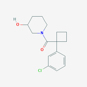 [1-(3-Chlorophenyl)cyclobutyl]-(3-hydroxypiperidin-1-yl)methanone