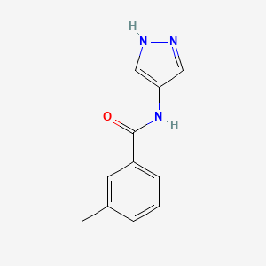 molecular formula C11H11N3O B7541905 3-methyl-N-(1H-pyrazol-4-yl)benzamide 