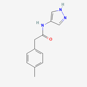 molecular formula C12H13N3O B7541914 2-(4-methylphenyl)-N-(1H-pyrazol-4-yl)acetamide 