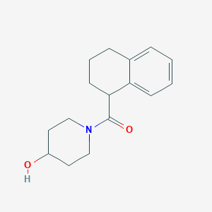 molecular formula C16H21NO2 B7541922 (4-Hydroxypiperidin-1-yl)-(1,2,3,4-tetrahydronaphthalen-1-yl)methanone 