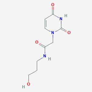 molecular formula C9H13N3O4 B7541934 2-(2,4-dioxopyrimidin-1-yl)-N-(3-hydroxypropyl)acetamide 